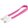 Goobay Magnet USB A male to Micro USB B male Cable 20cm Compatible with Most Smartphones Pink 95907 (BULK)